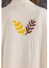 Leaf Tree Wooden Printed Bathrobe