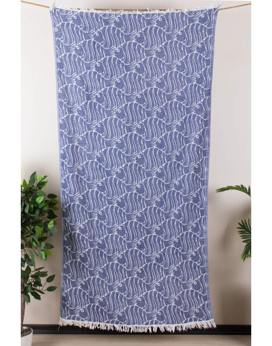 D. Fish Navy Peshtemal