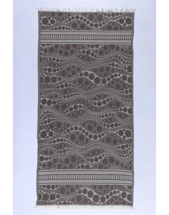 Dalga Foam Brown Peshtemal