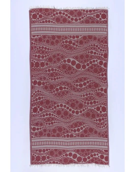 Dalga Foam Red Peshtemal