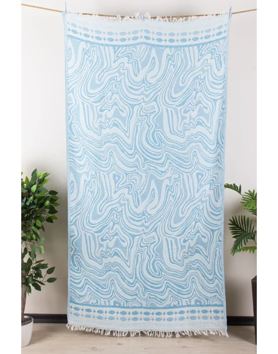 Ebru Turquoise Peshtemal