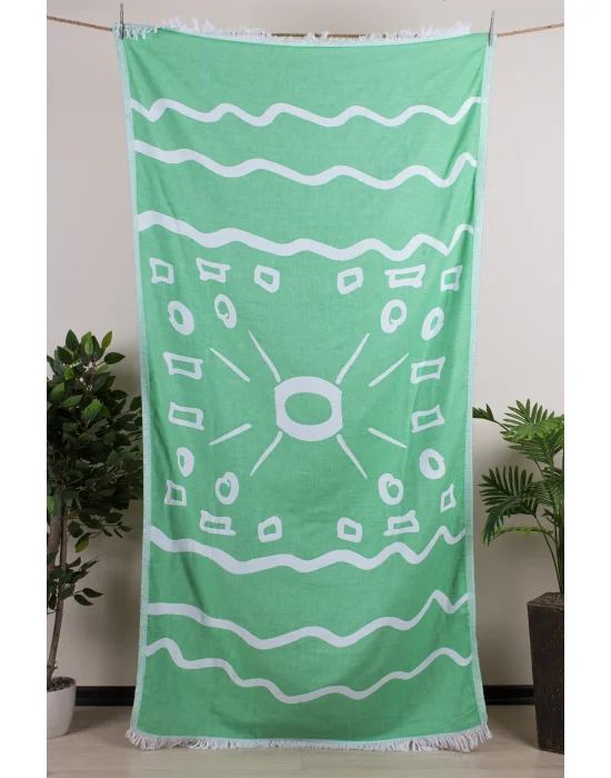 Boho Green Peshtemal