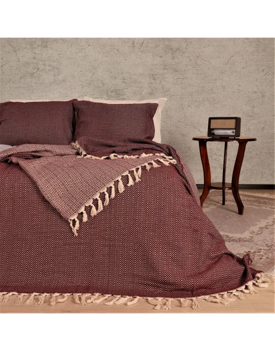 Zincir Burgundy XL Throw