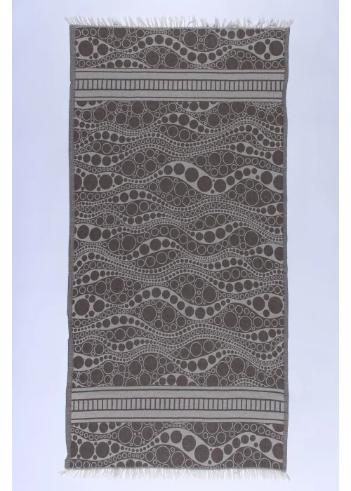 Dalga Foam Brown Peshtemal