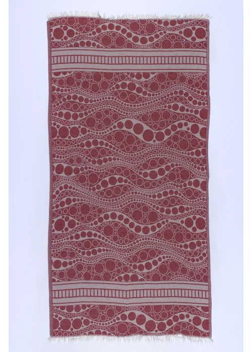 Dalga Foam Red Peshtemal