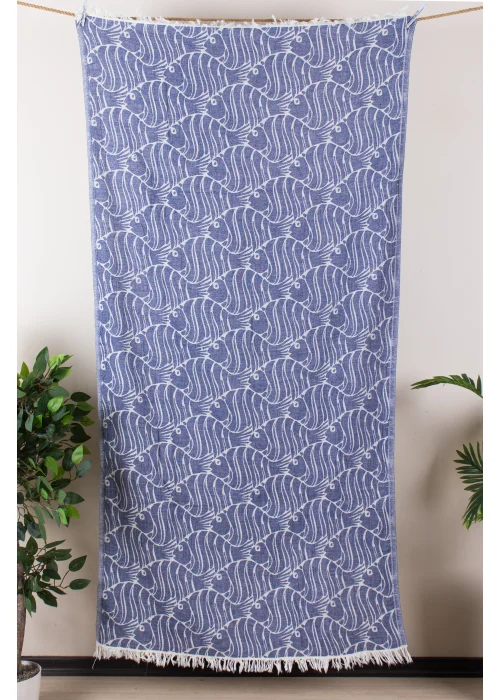 D. Fish Navy Peshtemal