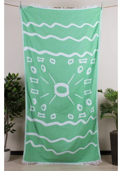 Boho Green Peshtemal