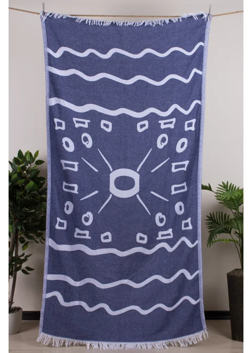 Boho Navy Blue Peshtemal
