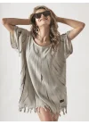 Tie Dye Schwarzes Kleid
