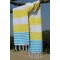 Boreas Yellow & Turquoise Peshtemal