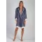 Chevron Navy Blue Bathrobe