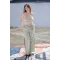 Slit-leg Green Trouser
