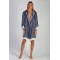 Chevron Navy Blue Bathrobe