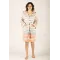 Trivia Grey & Terra Bathrobe