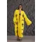 Eye Wooden Printed Yellow Bathrobe