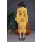 Eye Wooden Printed Mustard Bathrobe