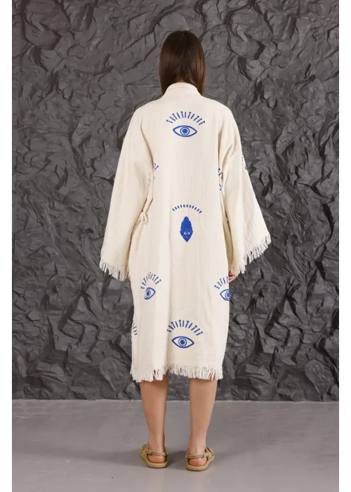 Pure Eye Wooden Printed Bathrobe