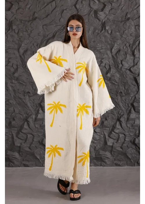 Palm Wooden Printed Kaftan
