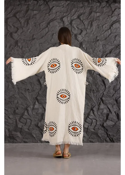 Eye Wooden Printed Kaftan