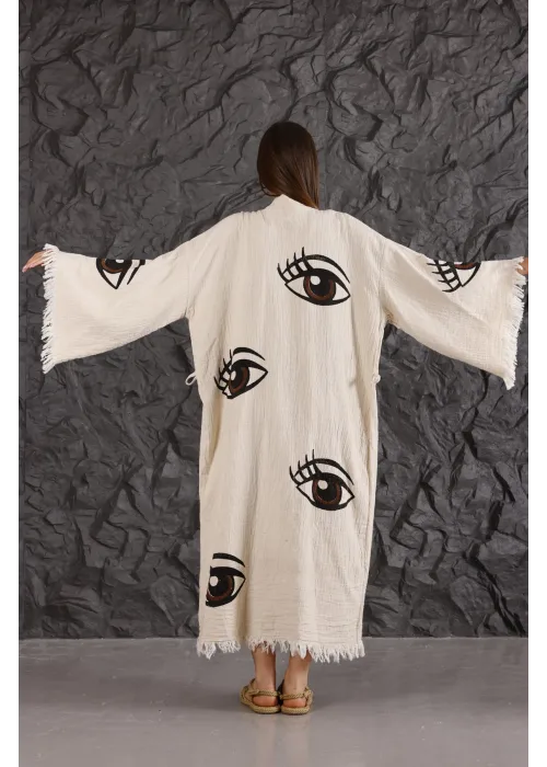 Eye Wooden Printed Kaftan
