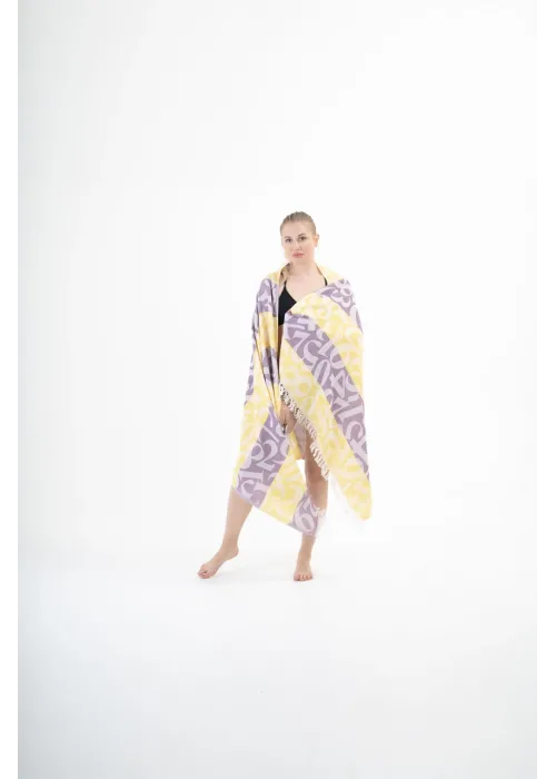 Apollonia Yellow & Purple Peshtemal (Sustainable Cotton)