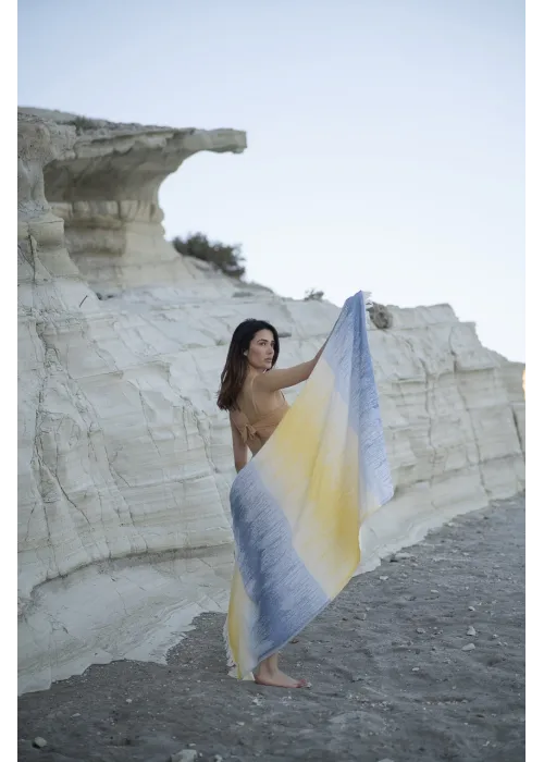 Cavoline Yellow-Blue Peshtemal (Sustainable Cotton)