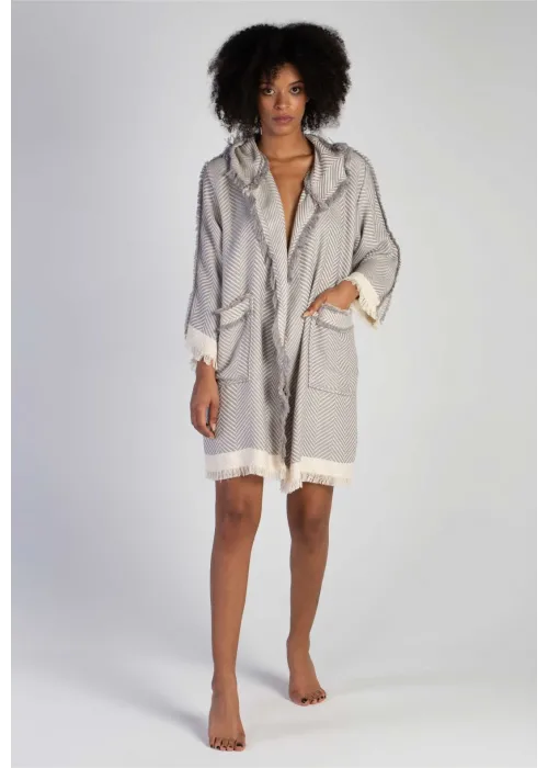 Chevron Grey Bathrobe