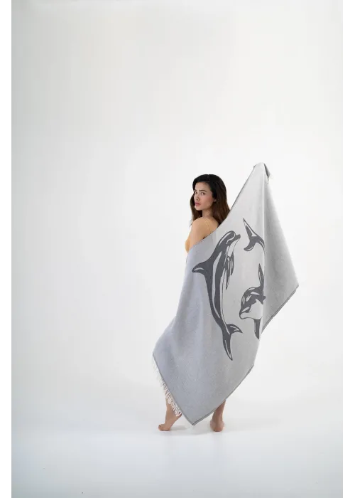 Dolphin Black Peshtemal (Sustainable Cotton)