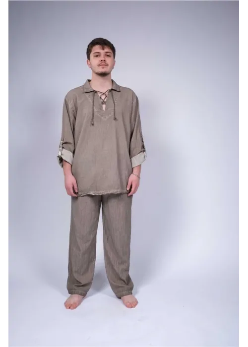 Atelier Chapeuts Linen Beige Trousers