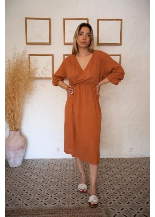 Muse Muslin Wrap Dress