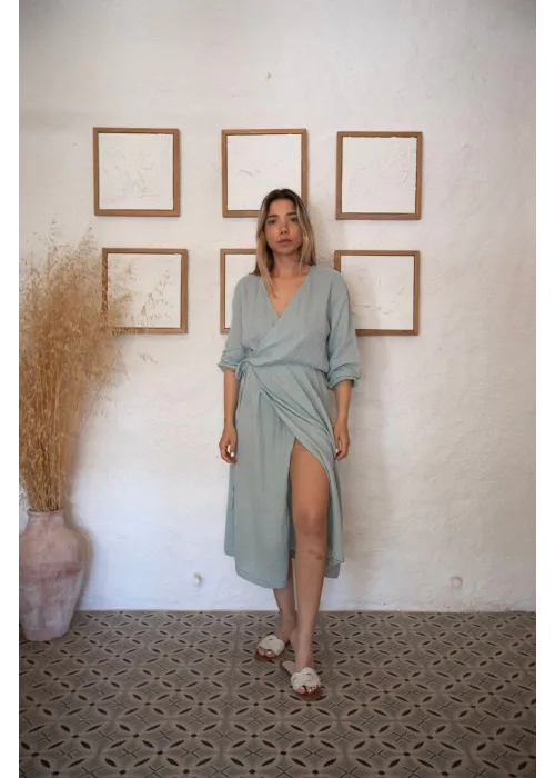 Muse Muslin Wrap Dress