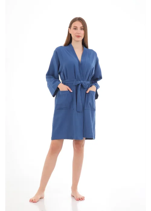 Polly Denim Blue Bathrobe