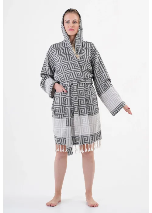 Square Black Bathrobe