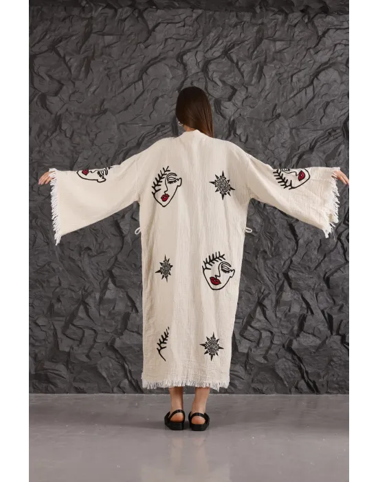 Lady Wooden Printed Kaftan