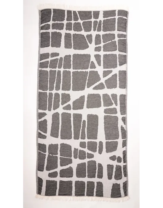 Fortuna Black Peshtemal (Double Face)