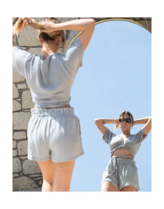 Muslin Crop & Short Set