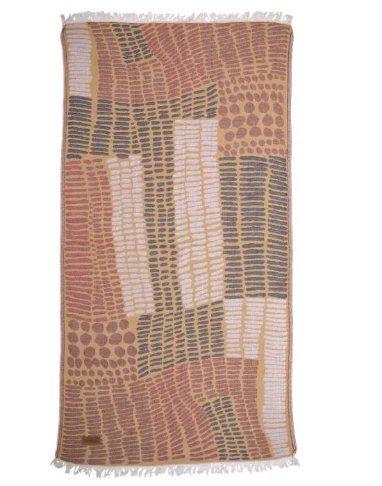 Nerite Yellow & Red Peshtemal