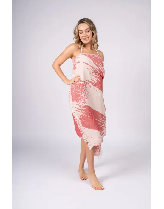 Perge Red Peshtemal (Double Face)