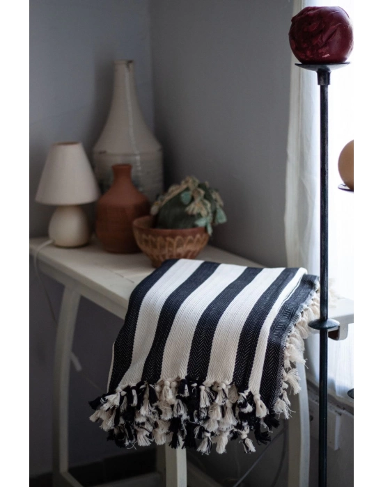 Zebra El Dokuması XL Battaniye