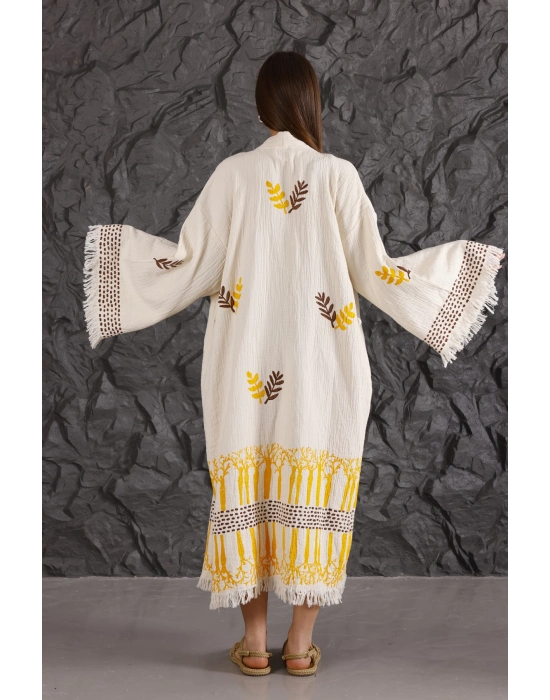 Leaf Wooden Printed Kaftan