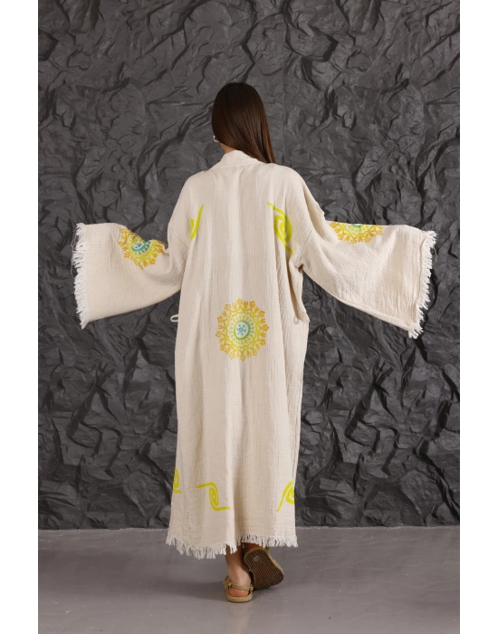Leaf Wooden Printed Kaftan