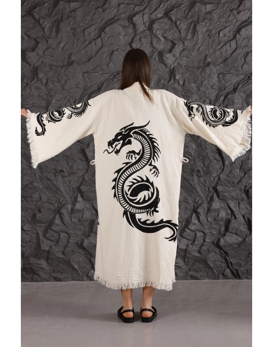 Dragon Wooden Printed Kaftan