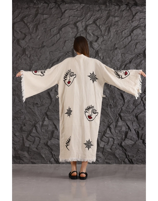Lady Wooden Printed Kaftan