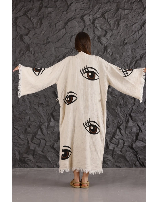 Eye Wooden Printed Kaftan