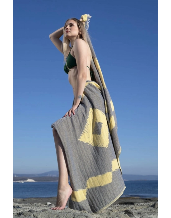 Afrodisias Sarı Peshtemal (Sürdürülebilir Pamuk)