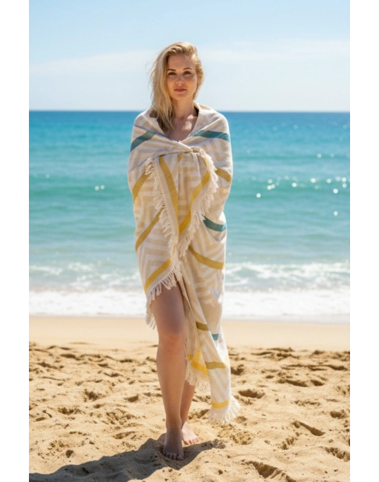 Amos Beige Peshtemal