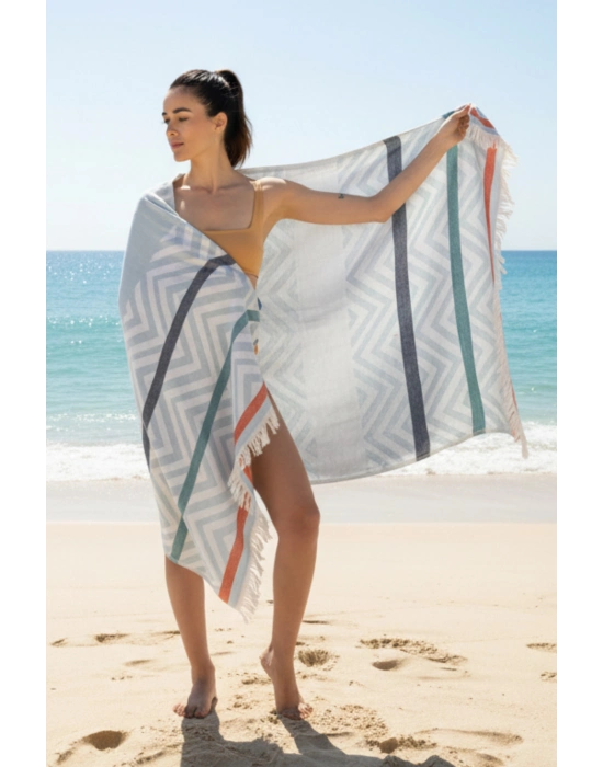 Amos Açık Mavi Peshtemal