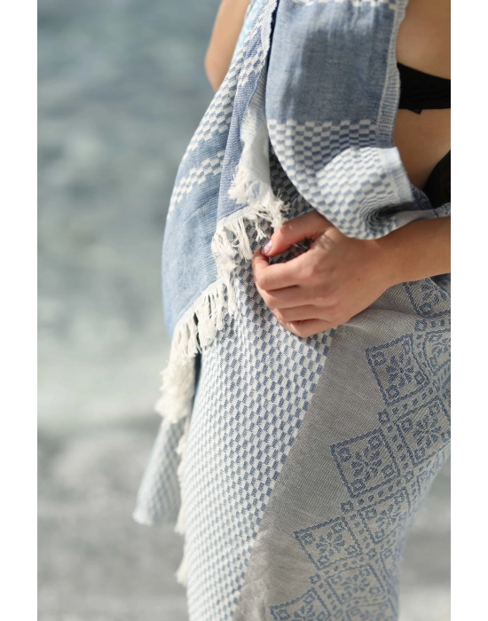 Ancilla Lacivert Peshtemal