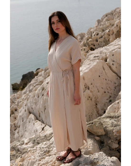 Anvelop Beige Muslin Dress