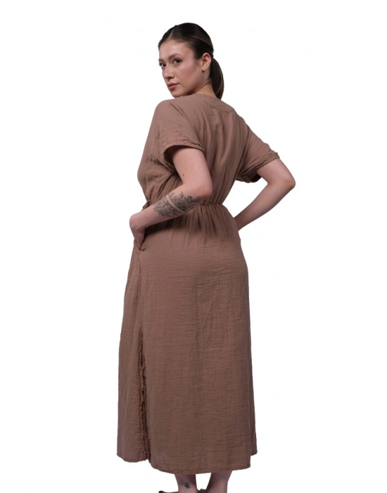 Anvelop Brown Muslin Dress